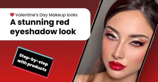 Valentine’s Day Makeup looks A stunning red eyeshadow look